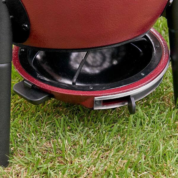 Akorn Jr. 14 In. Portable Kamado Charcoal Grill in Red - Image 7