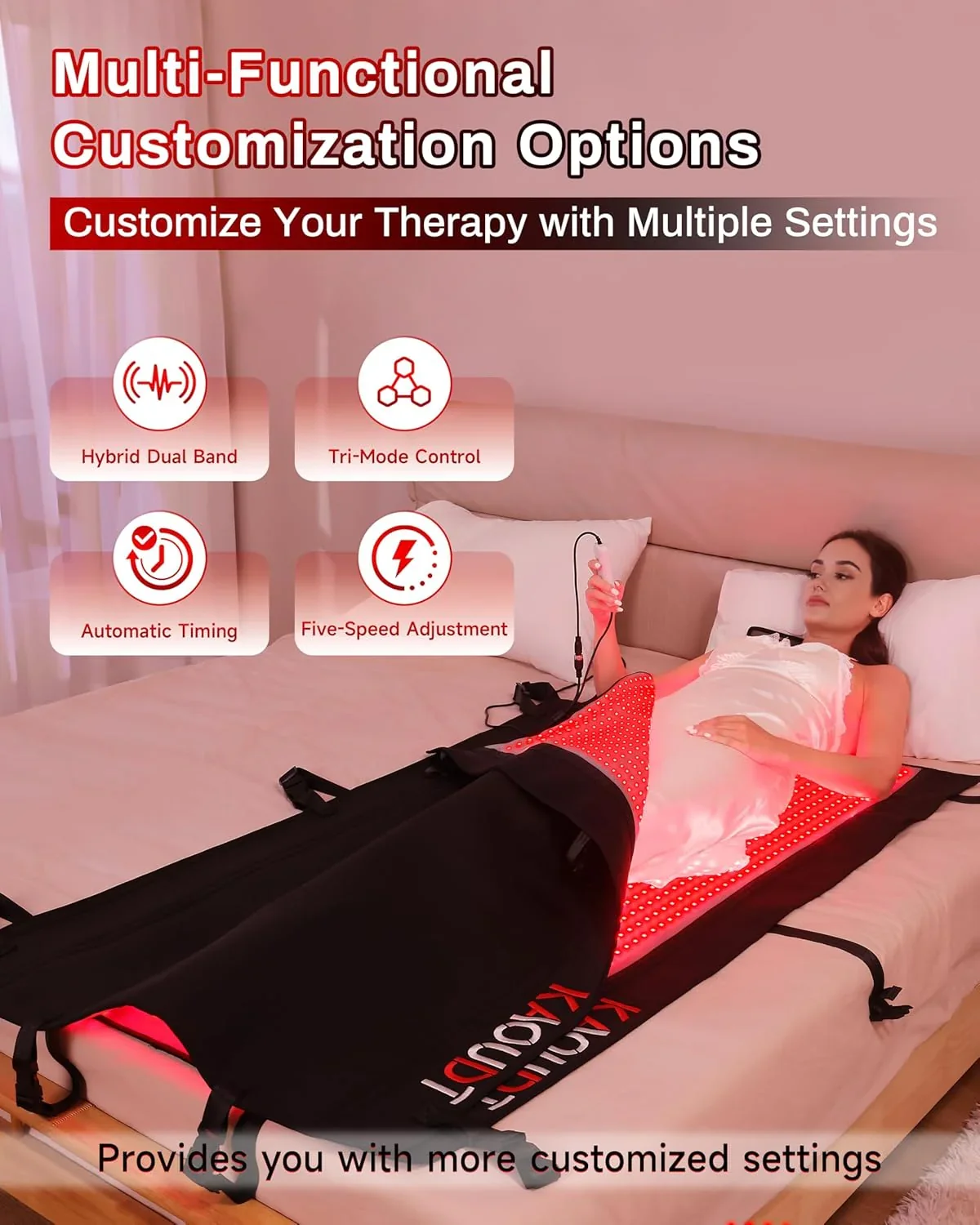 Red Light Therapy Mat, Medical-Grade TPU, 2570 LEDs, 73in x 33in - 2025 - Image 6