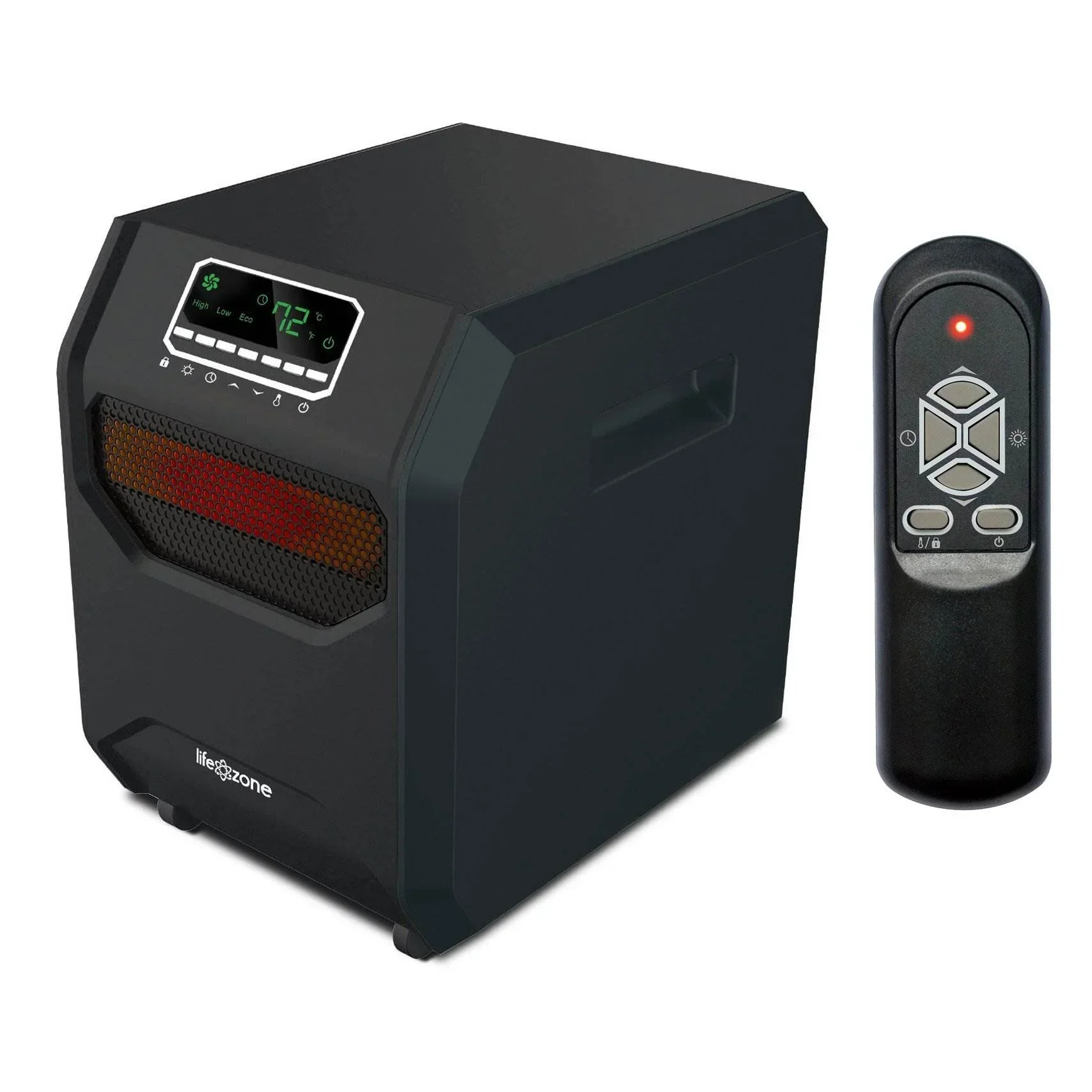 Lifesmart Infrared Quartz Space Heater, 4 Element 1500W, Black - Image 9