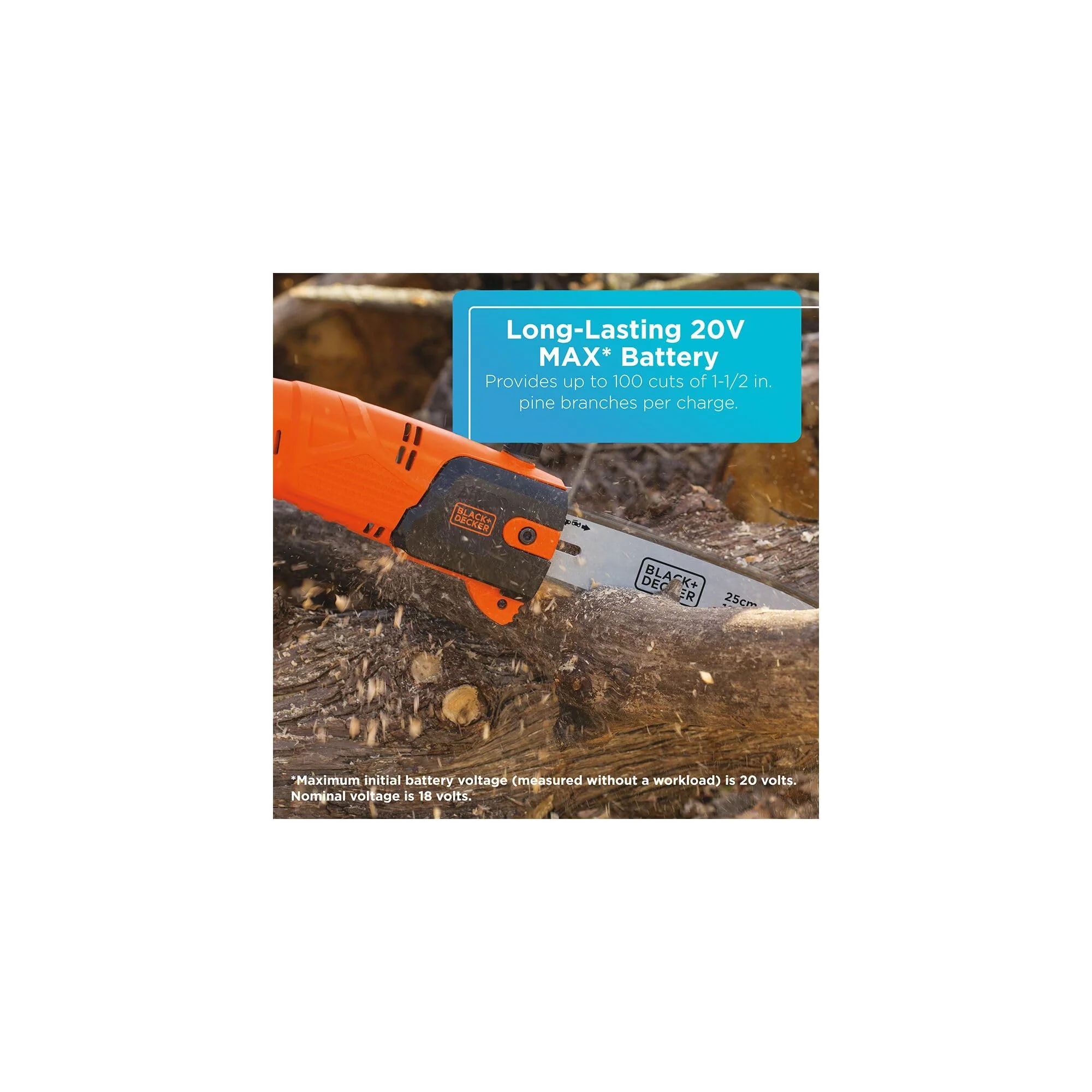 BLACK+DECKER Cordless 8 Inch 20V Max Pole Saw - Image 2