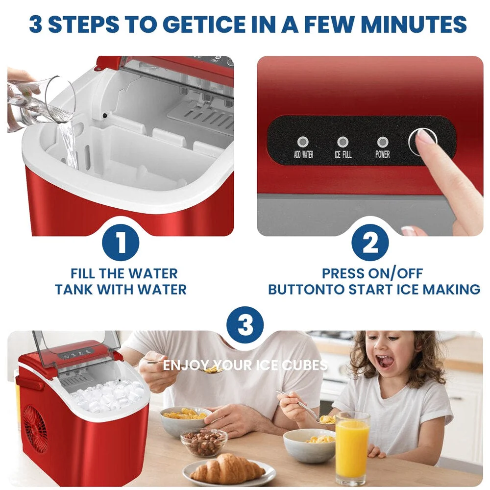 KISSAIR Portable Countertop Ice Maker, 26 lbs/24H - HZB-12/H - Image 5