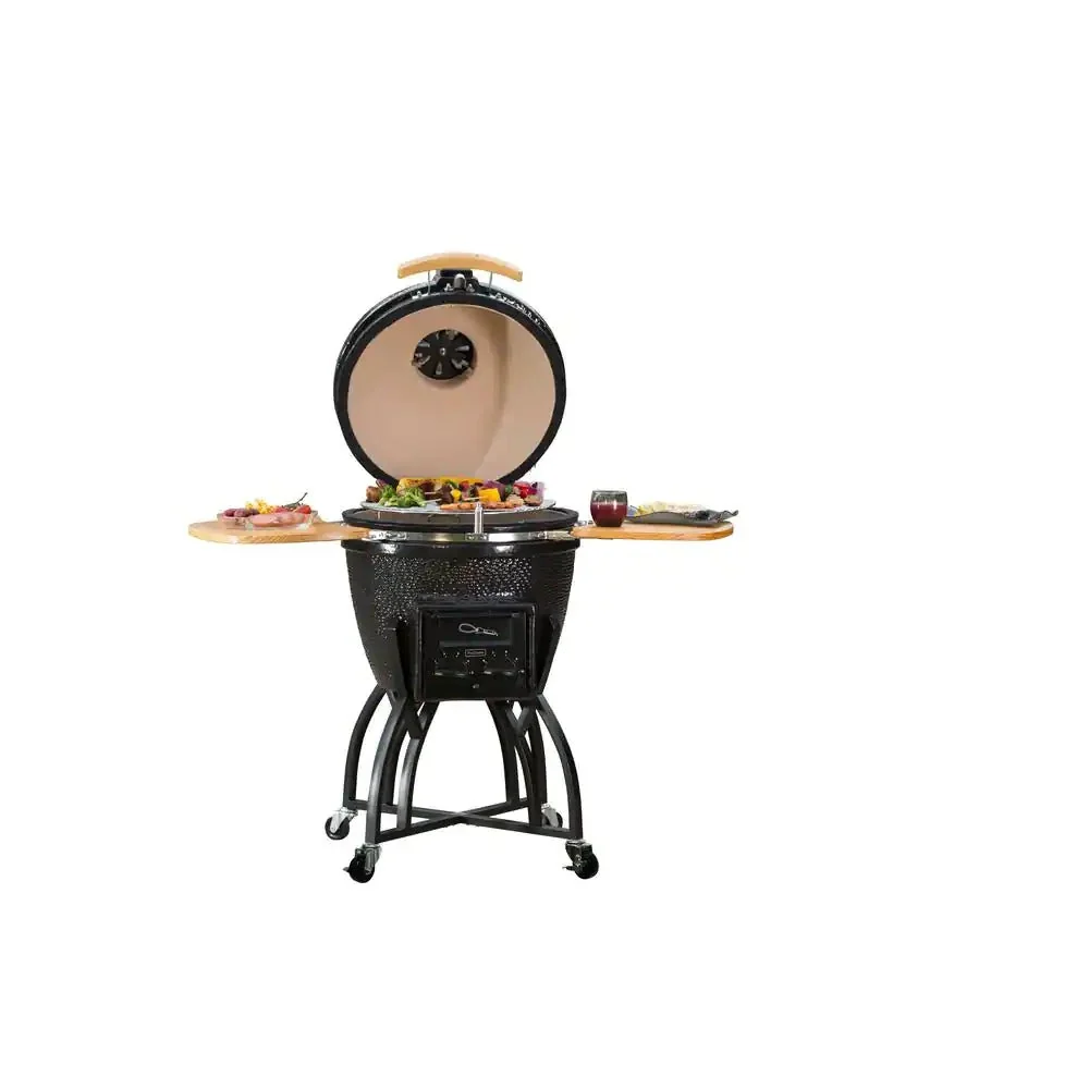 Grills 22 in. Kamado Pro Ceramic Charcoal Grill with Grill Cover - Image 7