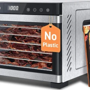 COSORI Food Dehydrator Bigger Than 7 Trays With Large 6.5" Drying Space 600W Power