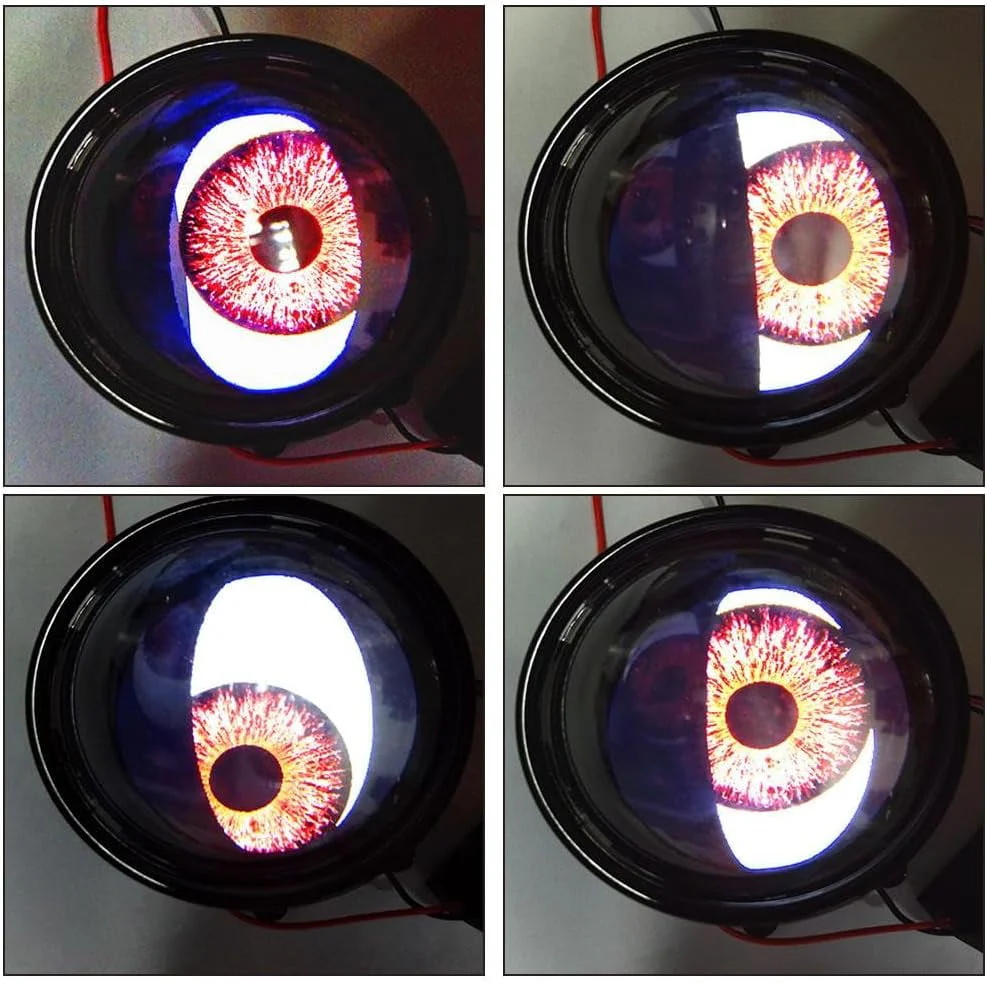LED Demon Eyes Demon Eyes headlights, Dynamic Demon Eyes car headlights, adjustable eye pattern, mini projector lens light controlled by phone, suitable for any car - Image 4