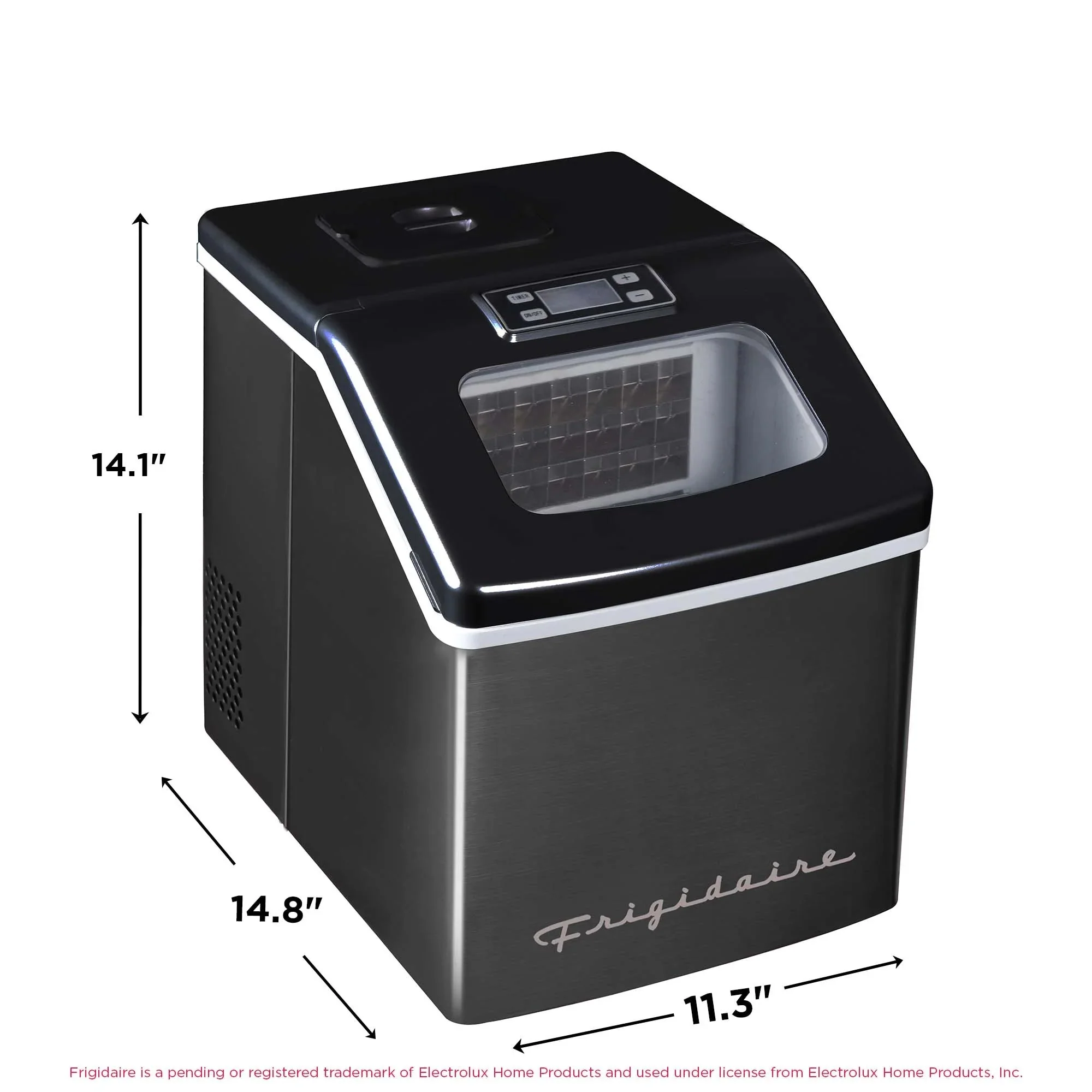 Frigidaire Countertop Clear Square Ice Maker, 40 lbs. Per Day - Stainless Steel - Image 23