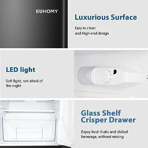 Euhomy Mini Refrigerator With Freezer, 3.2 Cu.Ft - Image 6