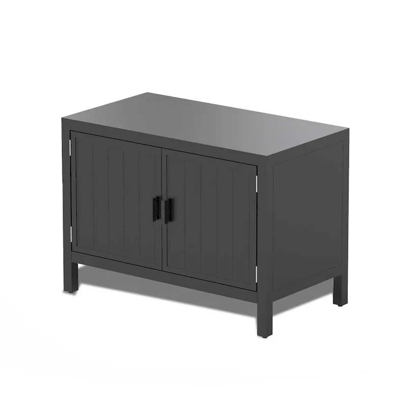 Freestanding Outdoor Kitchen Island with Storage and Prep Table - Grill Storage Cabinet