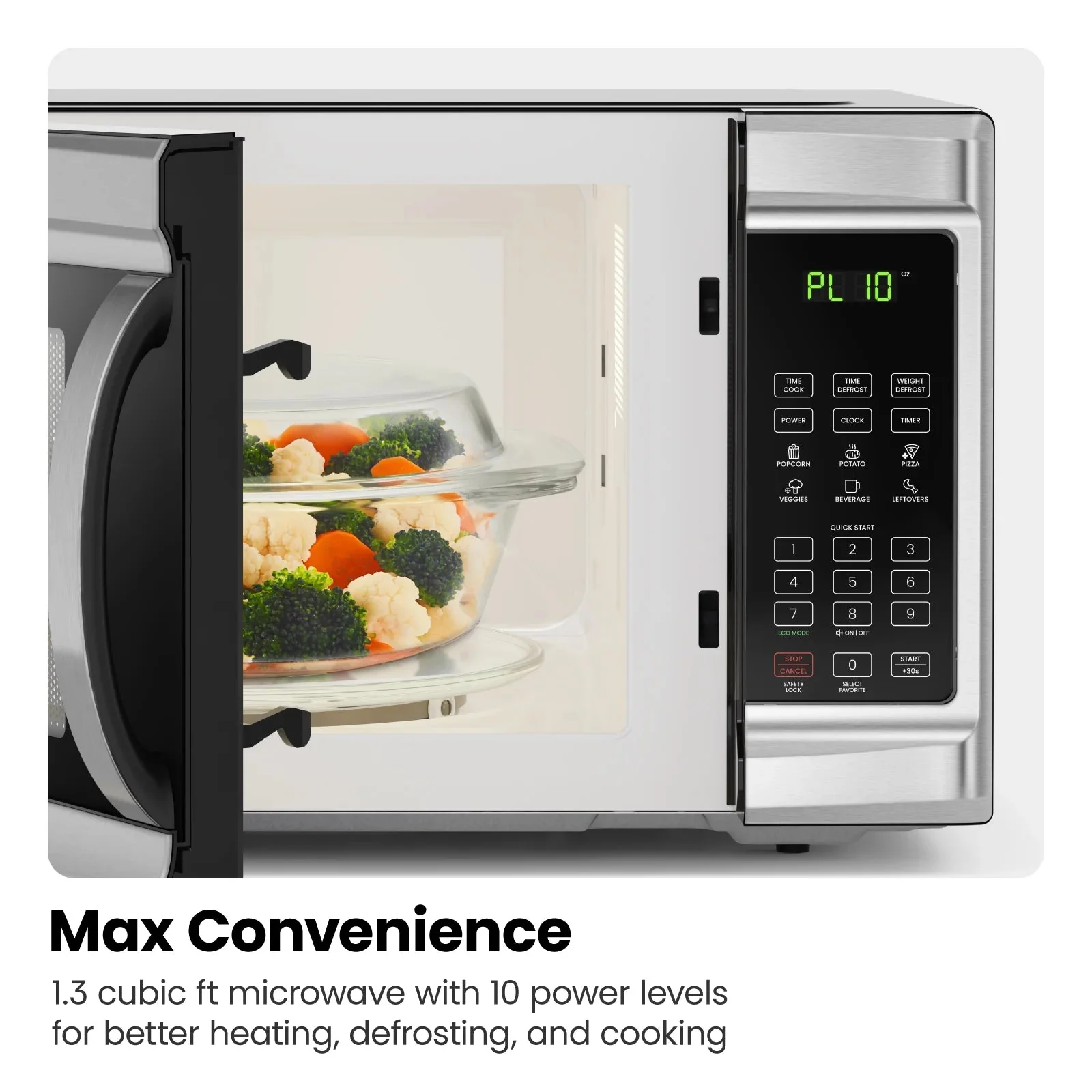 Chefman Countertop Microwave Oven, 0.9 Cu Ft, 900 Watts, Stainless Steel - CRJ55-SS-9 - Image 23