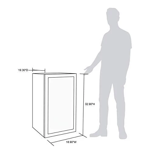 NewAir Beverage Refrigerator Cooler, 126 Cans, Stainless Steel, Right Hinge Glass Door - AB-1200 - Image 7