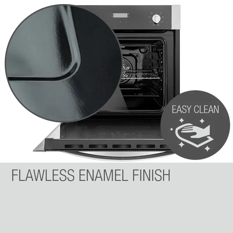 EuroChef Built-In Electric Wall Oven, 60cm, 70L, 8 Cooking Functions - OE708B - Image 3