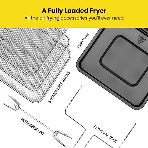CHEFMAN Multifunctional Digital Air Fryer Rotisserie Dehydrator Convection Oven - 10-Liter - Image 4