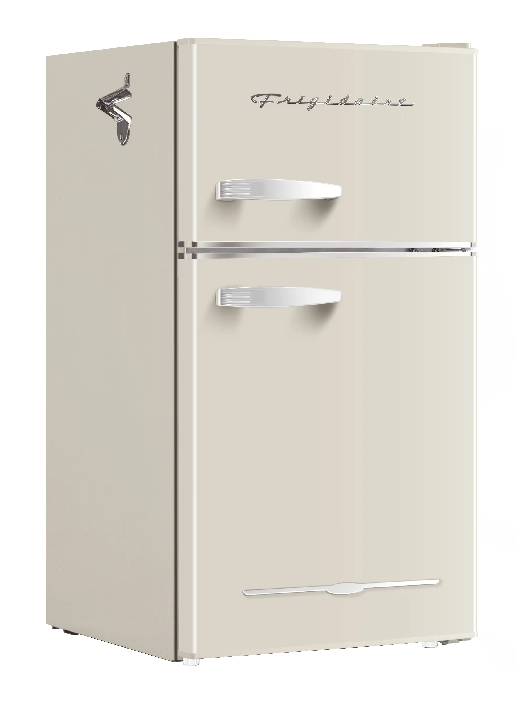 Frigidaire 3.1 Cu. Ft. 2-Door Retro Compact Refrigerator With Built-In Side Bottle Opener - Cream