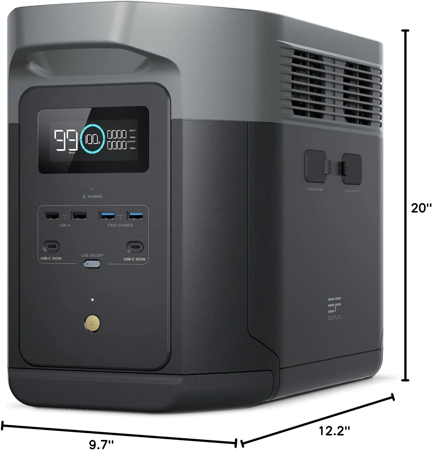 2400W Portable Power Station with Solar Generator Function - Image 2
