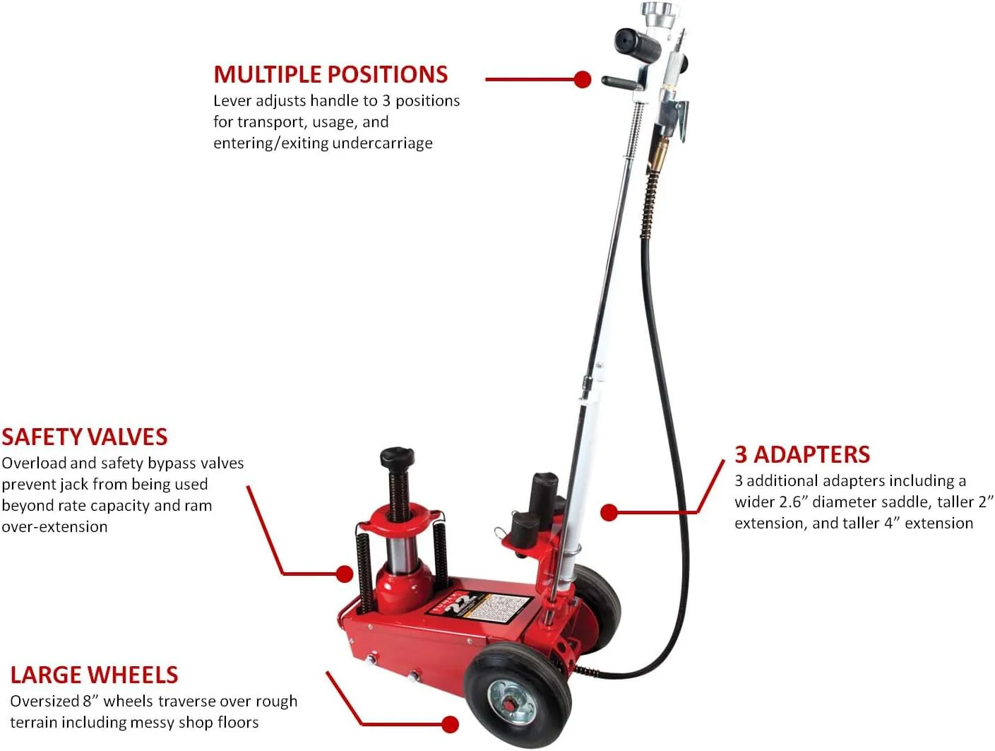 6622 22-Ton, Air/Hydraulic, Truck Jack - Image 2