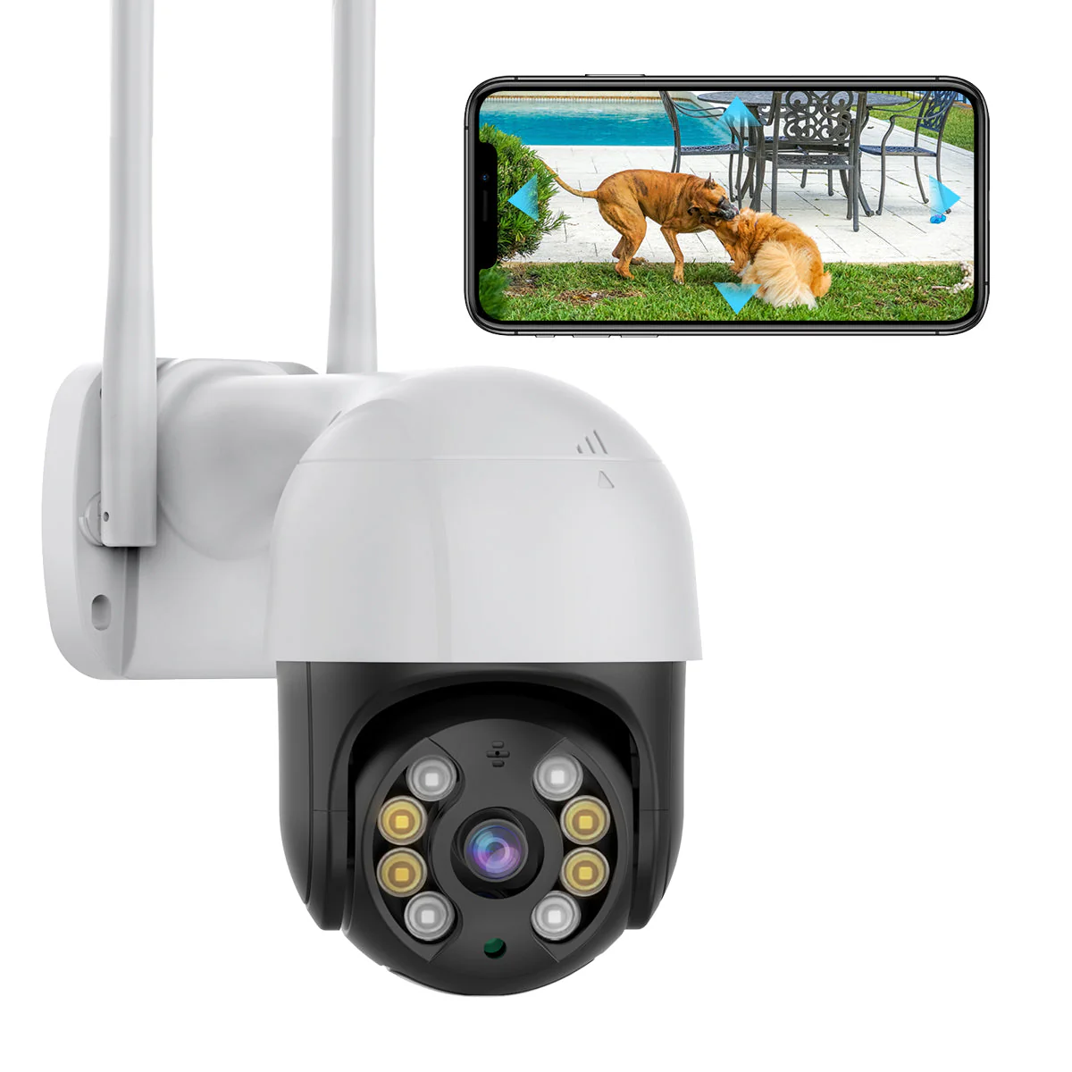 A8 White PTZ 1080P Smart Security Camera - Image 12