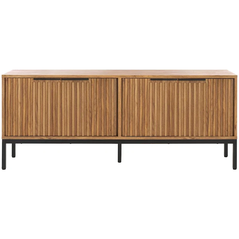 SAFAVIEH Deandra 4-Door Media Stand for Entertainment - Accommodates Up to 65-Inch Flat Screen TV - Dimensions: 60.8" W x 17.7" D x 24.6" H - Image 5