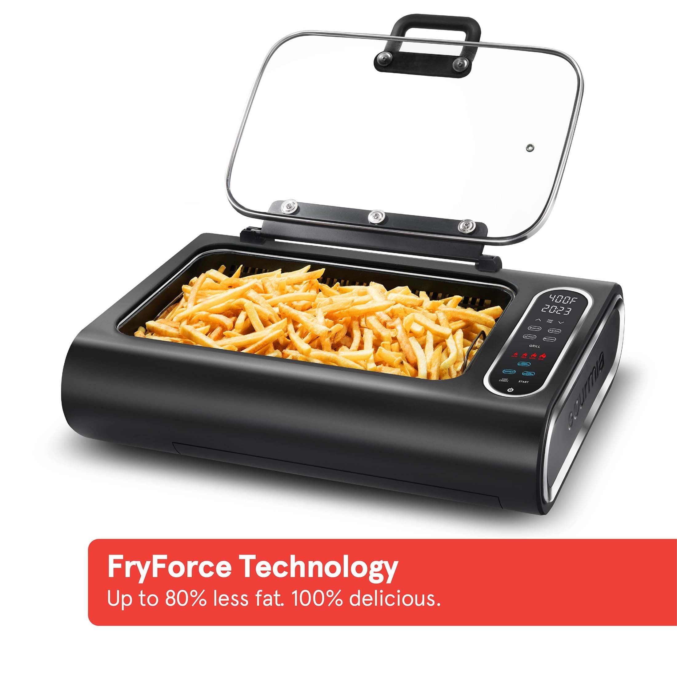 FoodStation Indoor Smokeless Grill with Guided Cooking. Black - Image 2