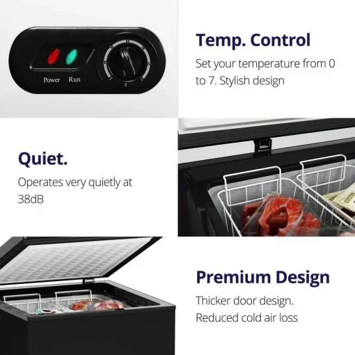Northair Chest Freezer, 3.5 Cu Ft, 2 Removable Baskets, Black - Image 7