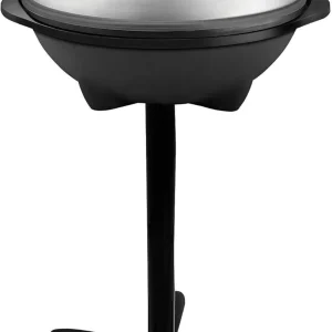 George Foreman Indoor/Outdoor Electric Patio Grill, Apartment Approved, 15-Serving, Removable Stand, Black