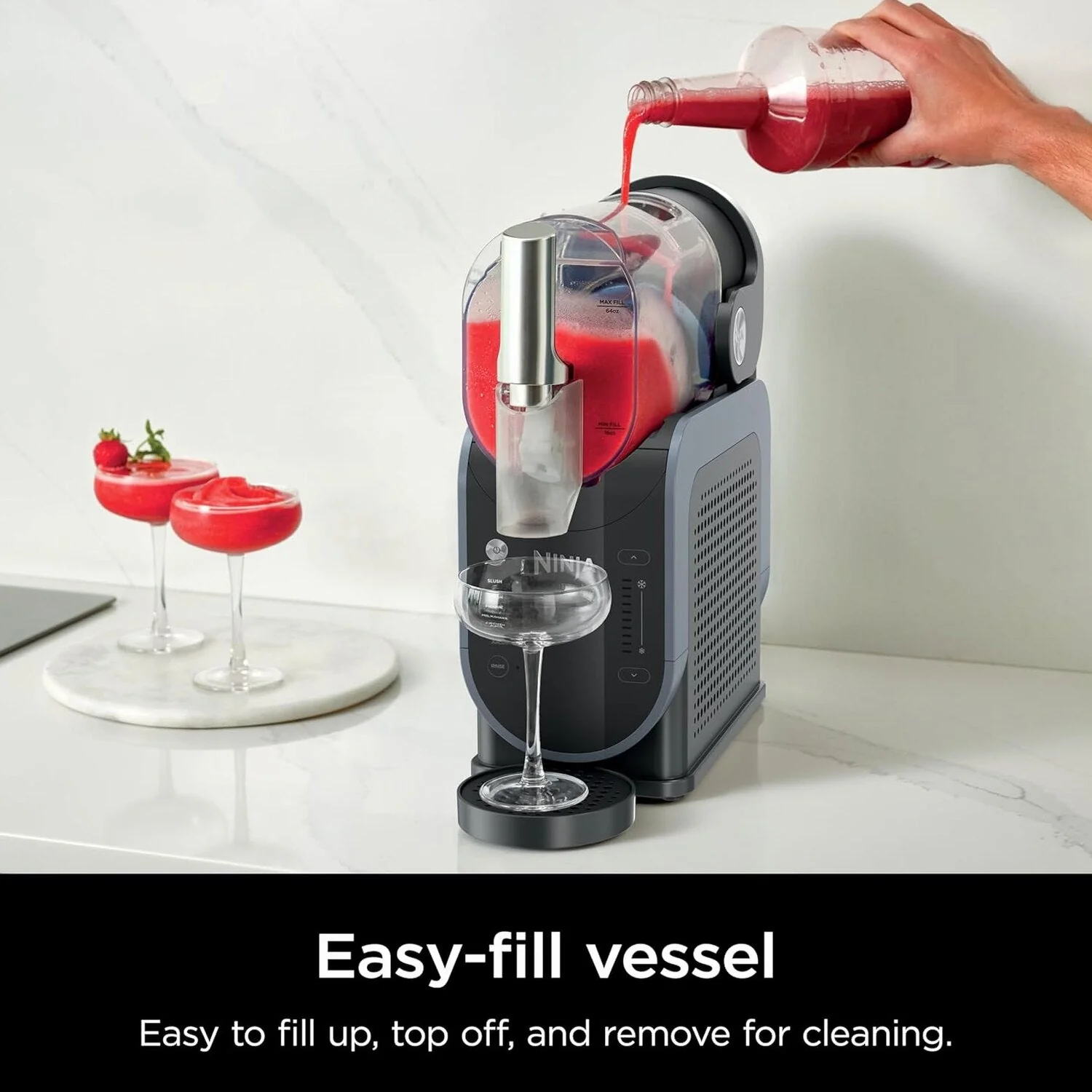 SLUSHi 88 Oz. Frozen Drink And Slushie Machine, Black - FS301 - Image 6