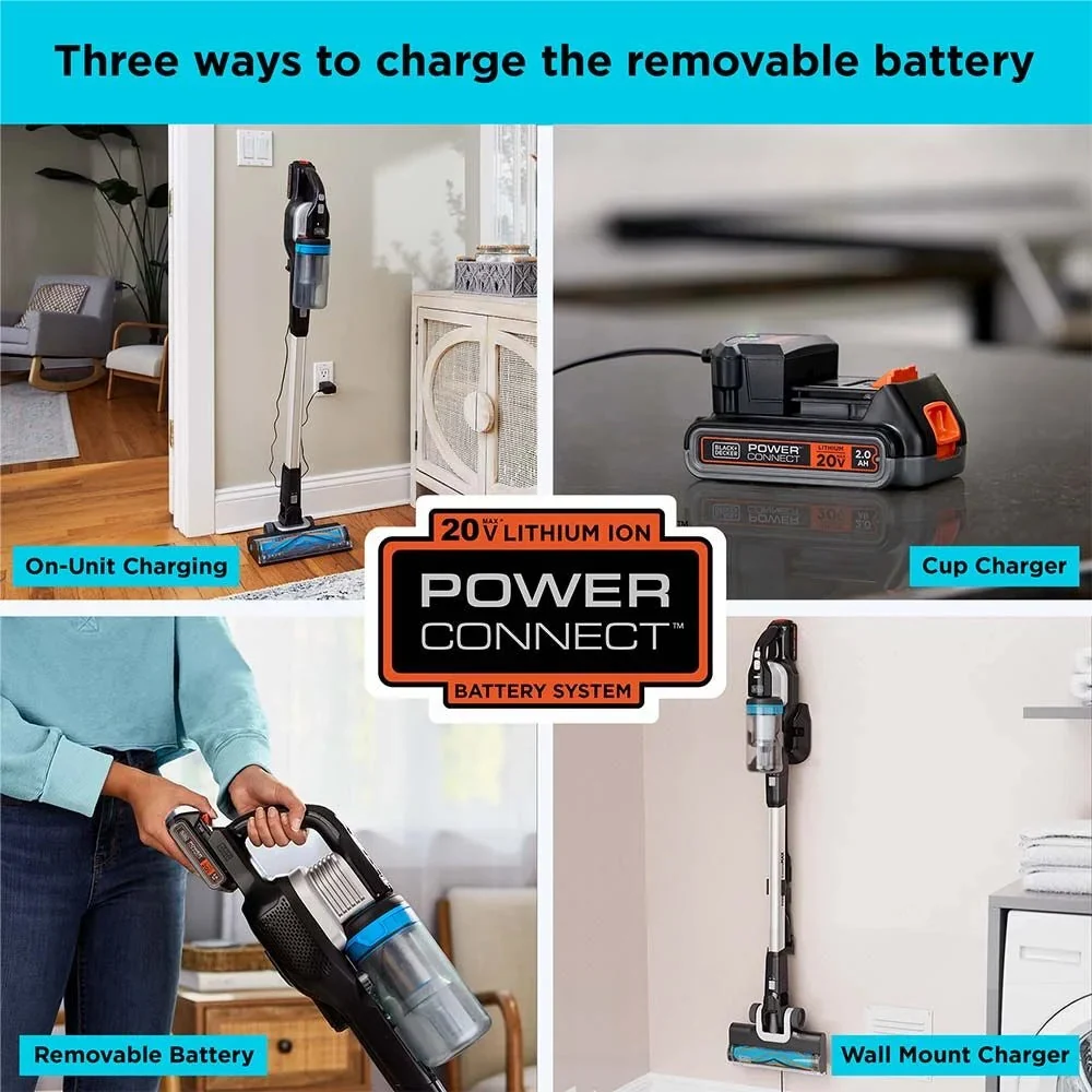 BLACK+DECKER POWERSERIES Extreme MAX 20V MAX Cordless Stick Vacuum - BHFEB520D1 - Image 25