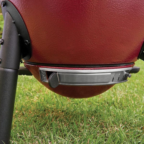 Akorn Jr. 14 In. Portable Kamado Charcoal Grill in Red - Image 6