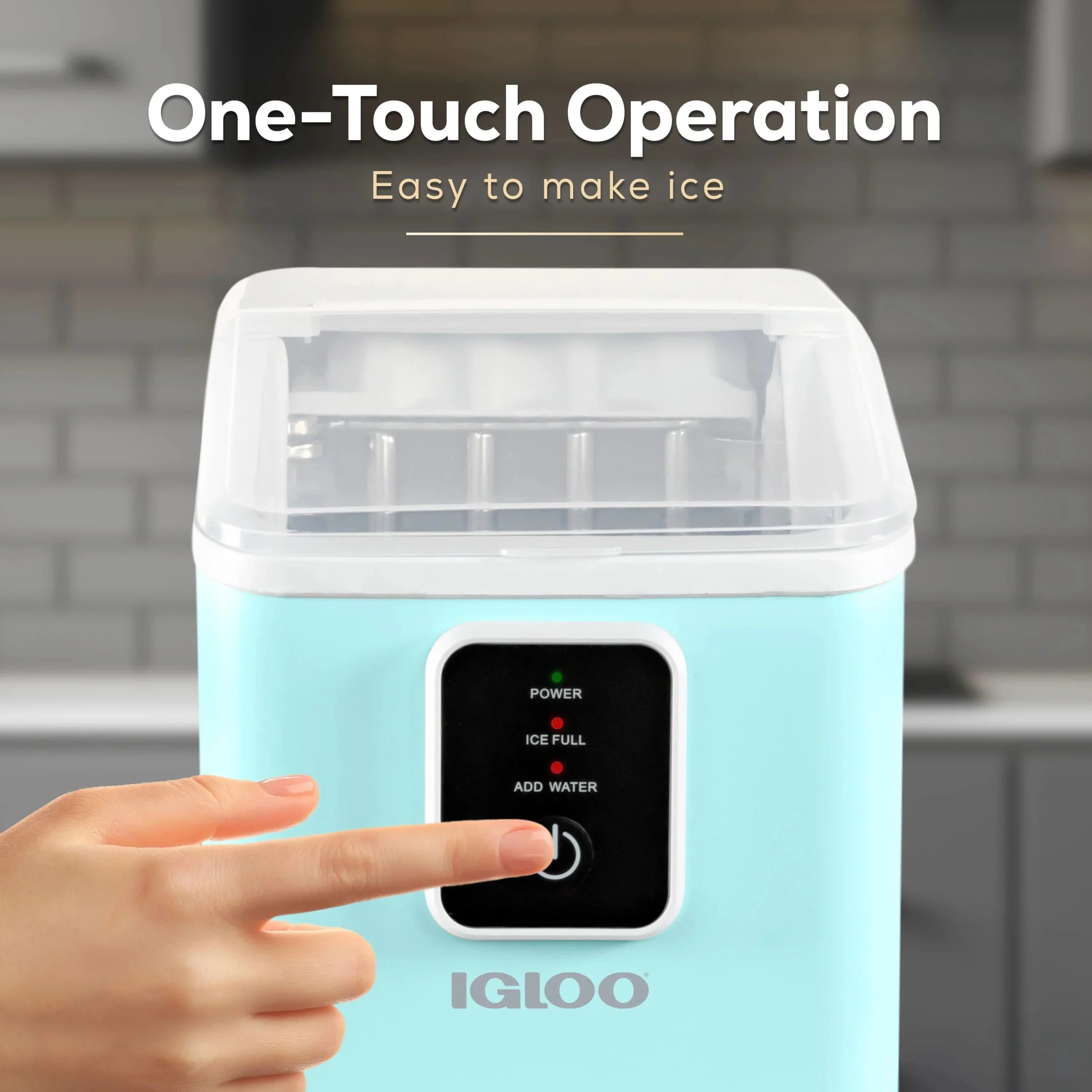 Igloo Self-Cleaning Countertop Ice Maker, 26 lbs. Per Day, 8 Pieces Every 7-8 Minutes, Aqua - Image 8