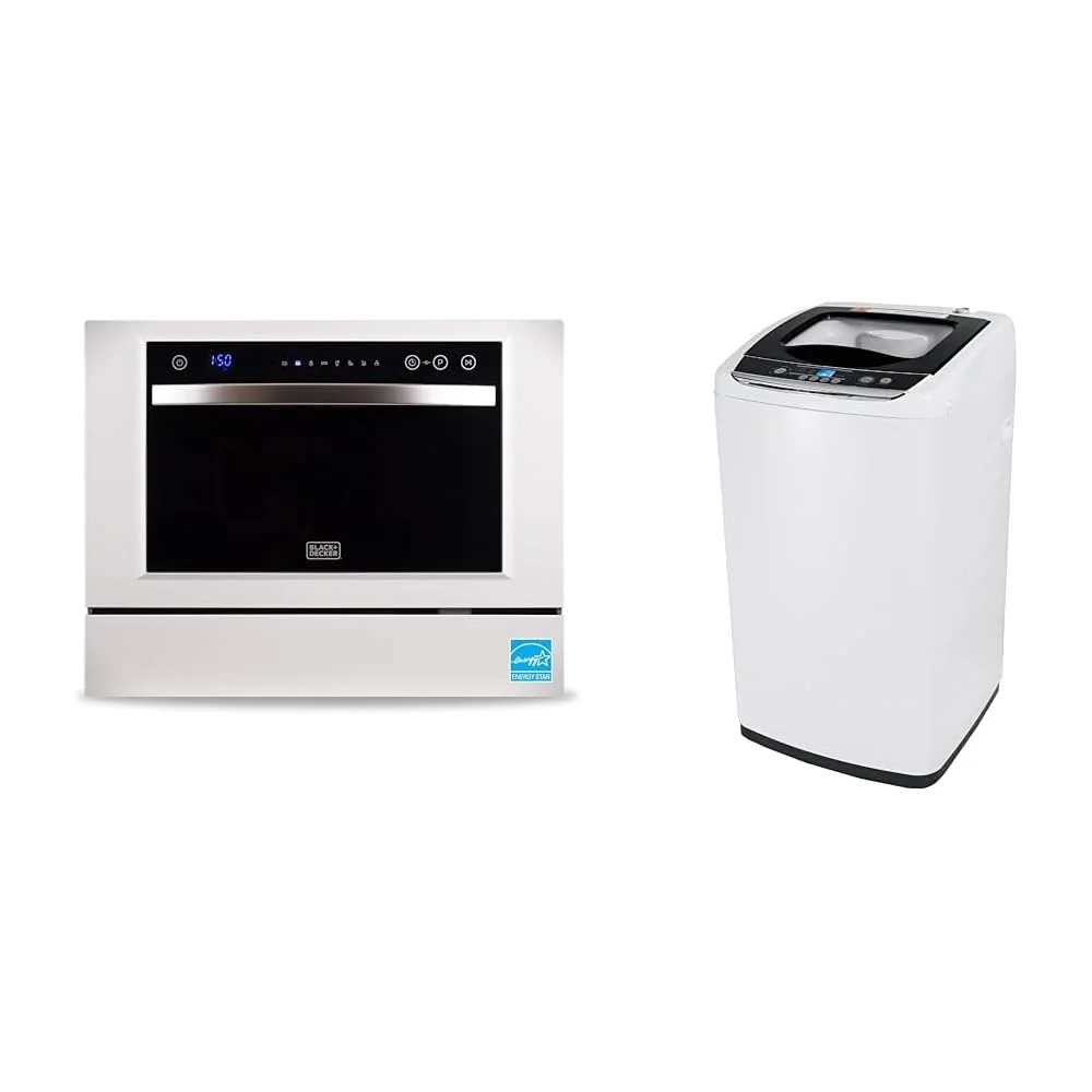 6-Place Setting Portable Dishwasher And 0.9 Cubic Feet Washer Bundle