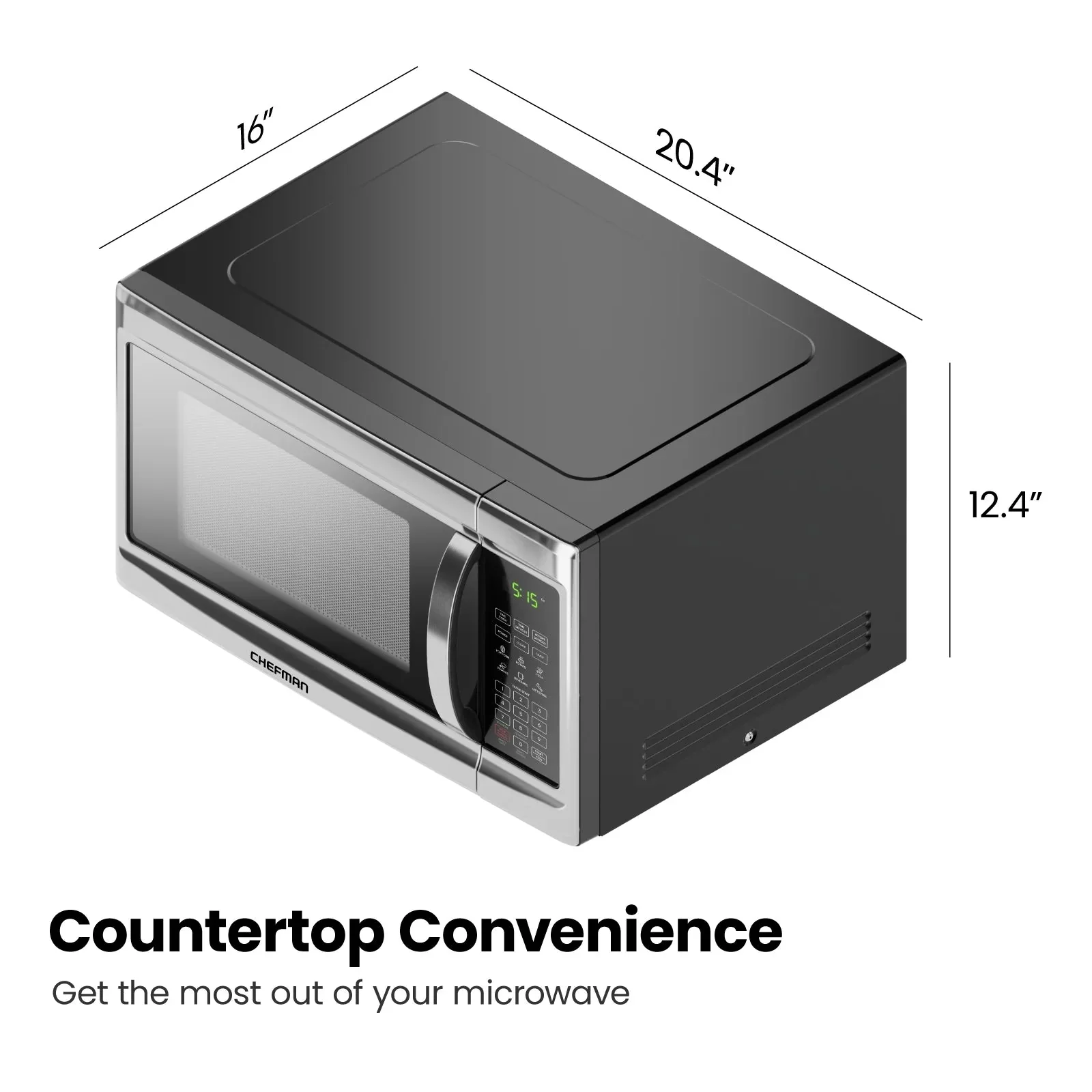 Chefman Countertop Microwave Oven, 0.9 Cu Ft, 900 Watts, Stainless Steel - CRJ55-SS-9 - Image 27
