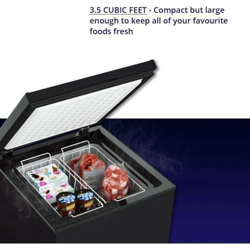 Northair Chest Freezer, 3.5 Cu Ft, 2 Removable Baskets, Black - Image 6