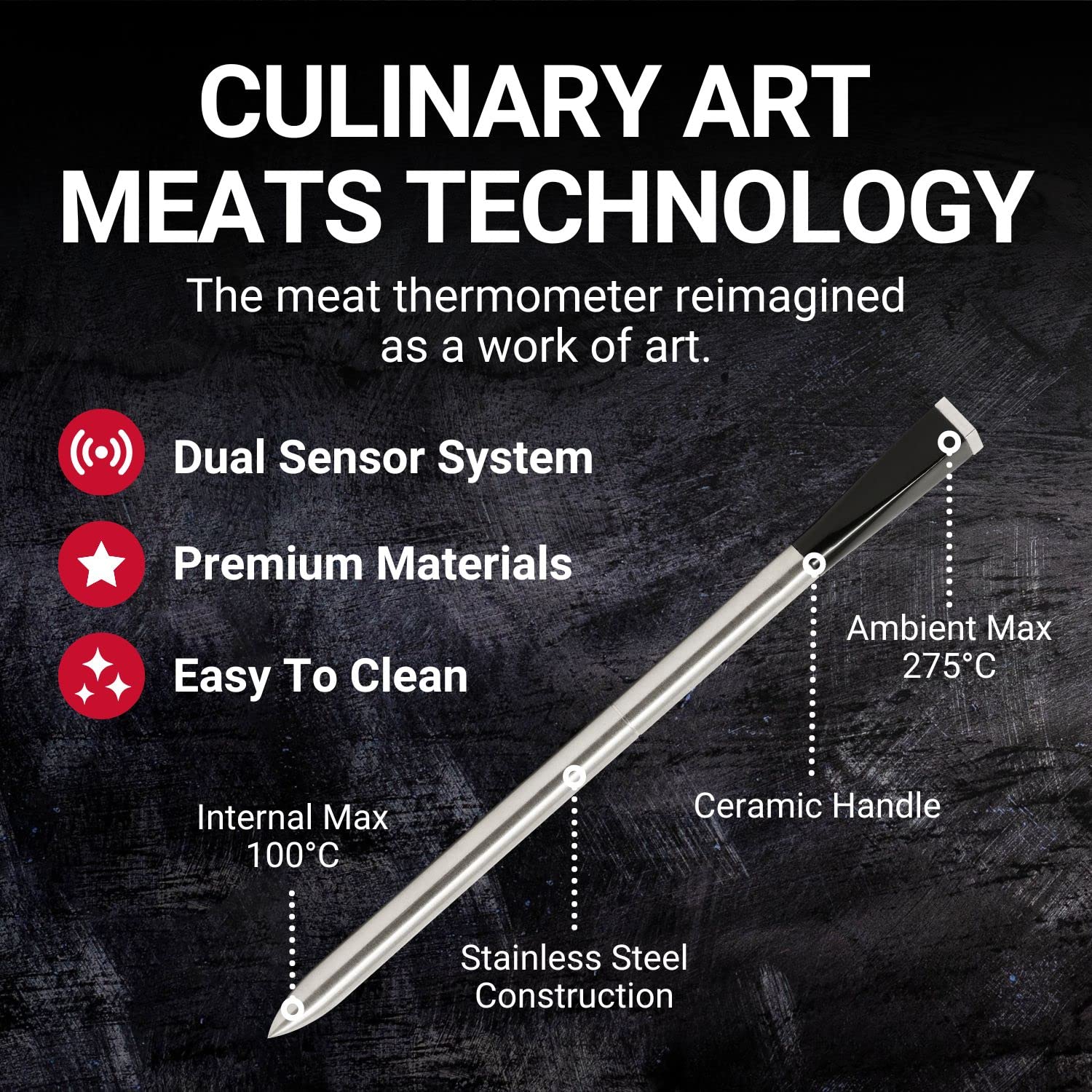 MEATER Plus | Smart Meat Thermometer with Bluetooth | 165ft Wireless Range | for The Oven, Grill, Kitchen, BBQ, Smoker, Rotisserie - Image 5