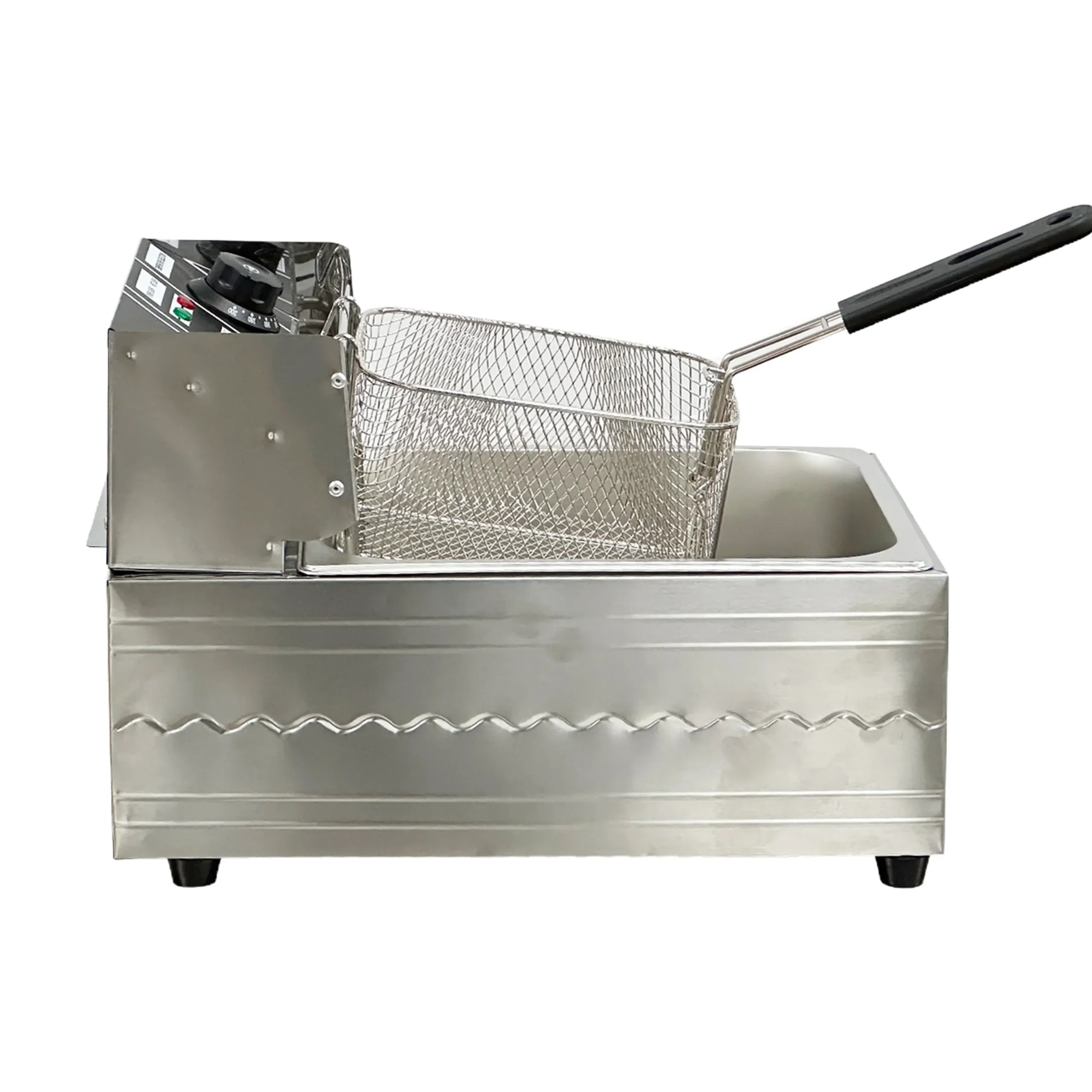 1600W Electric Deep Fryer, Stainless Steel, 6L, 110V - Commercial Single-Chamber - Image 3