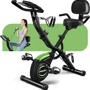 Caromix Folding Exercise Bike, 4 in 1 Stationary Bike 16-Level Magnetic Resistance Cycling Bicycle Upright Indoor Cycling Bike for Home Workout 330LB Capacity sgtnighsdesigns