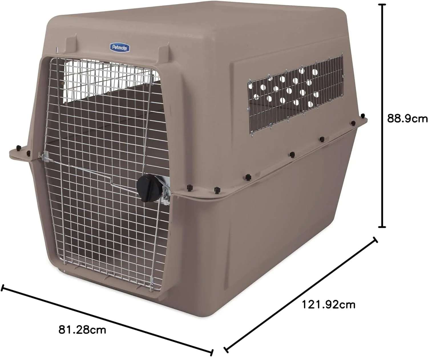 Petmate Ultra Vari Dog Travel Kennel, 48 in Long, 90 to 125 lbs - Taupe Black - Image 23