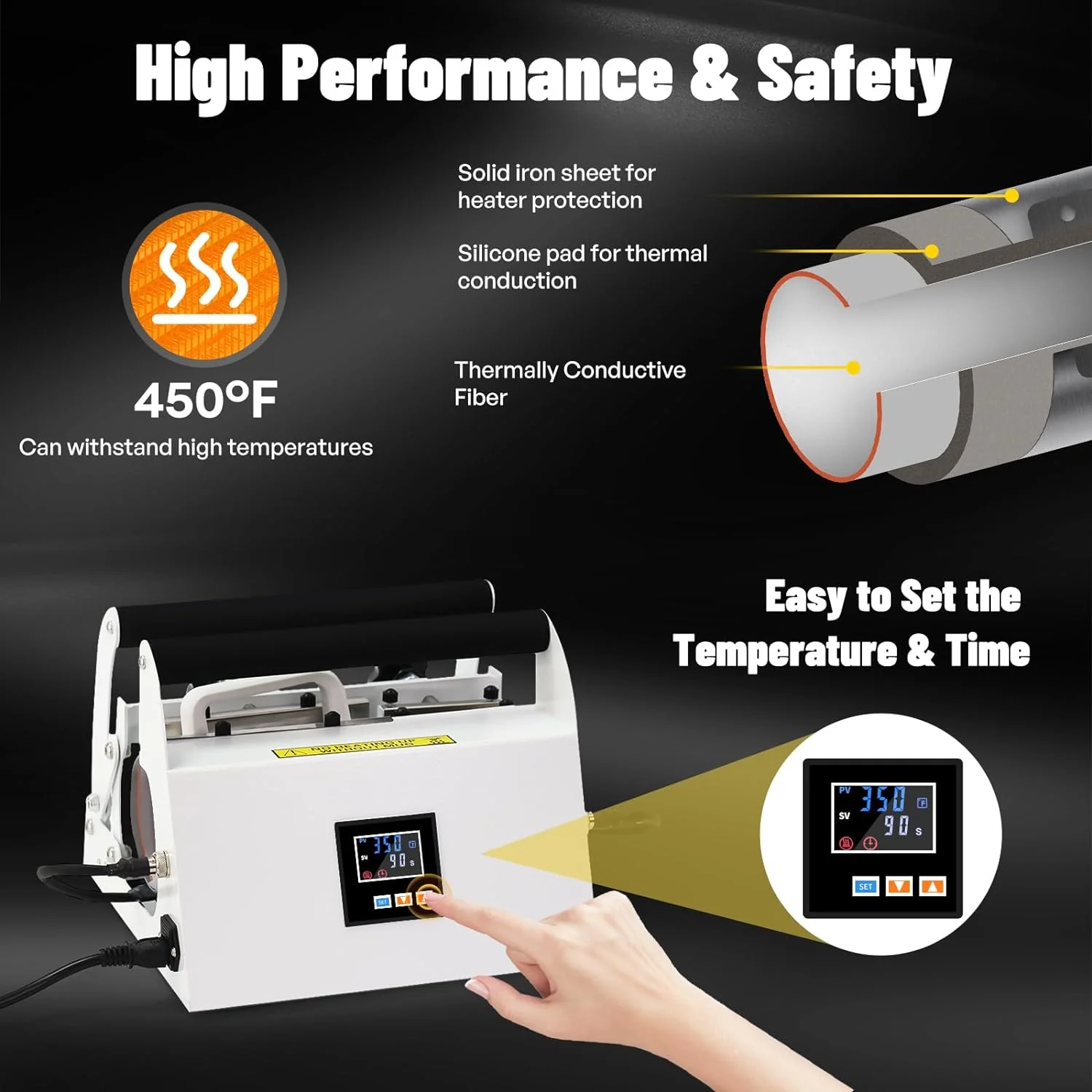 40oz Tumbler Press Tumbler Heat Press Sublimation 40 Oz Tumbler Top and Tapered Bottom Full Wrap - DIY Heat Transfer Vinyl - Image 4