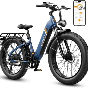 Thunder Electric Bike 1500W 30+MPH 80Miles Range Fat Tire Hydraulic Disc Brakes