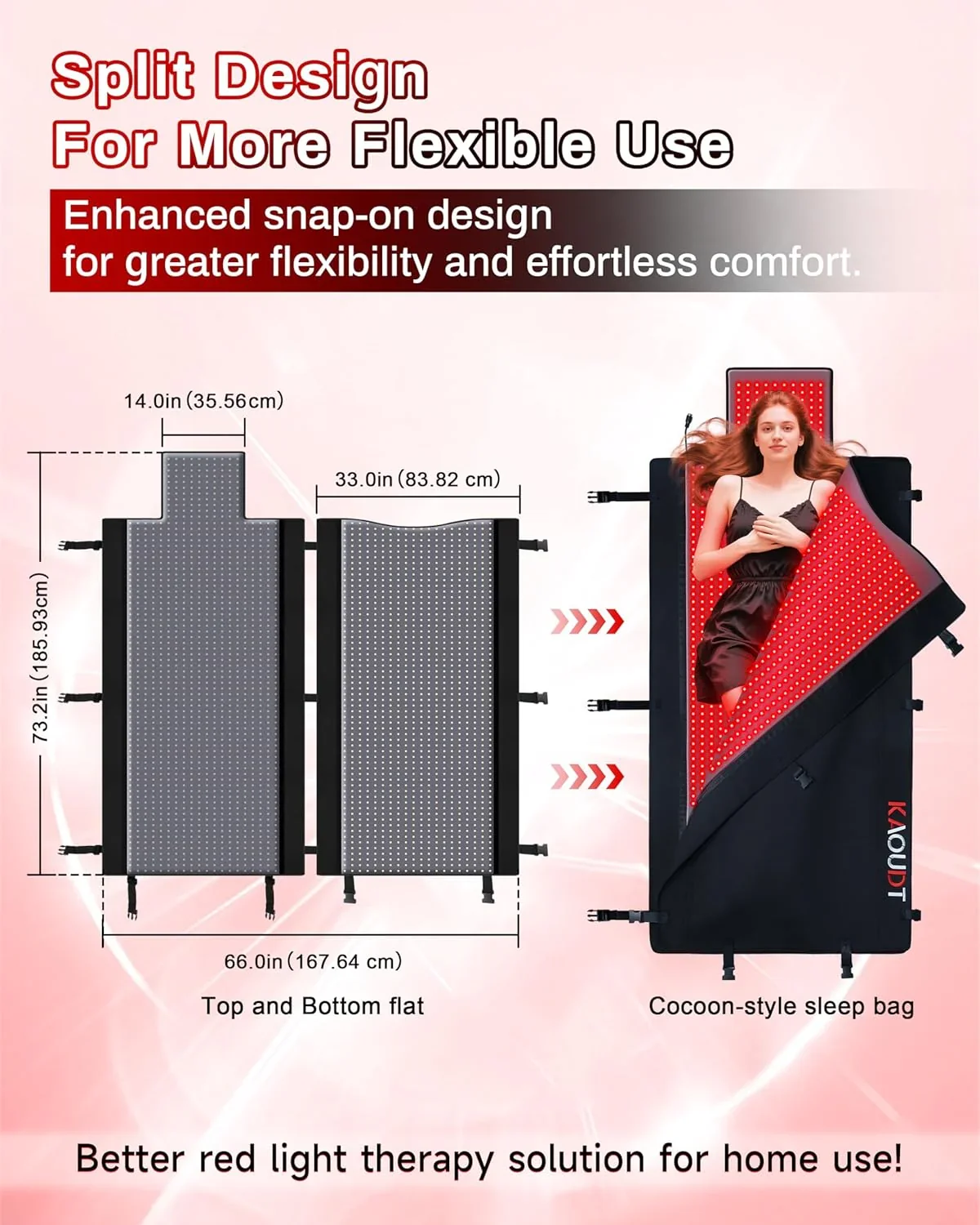 Red Light Therapy Mat, Medical-Grade TPU, 2570 LEDs, 73in x 33in - 2025 - Image 5