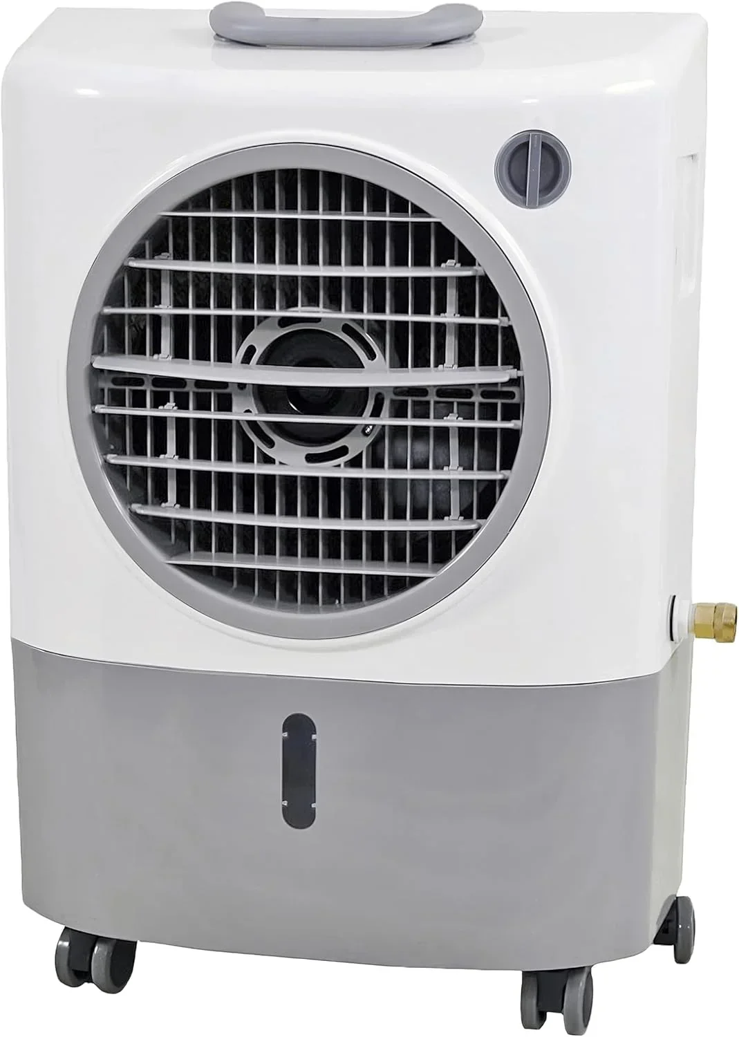 Hessaire Evaporative Air Cooler, 1300 CFM, 2-Speed Fan, 4.8-Gallon Tank, 53.4 dB, 500 Sq. Ft., White - MC18M