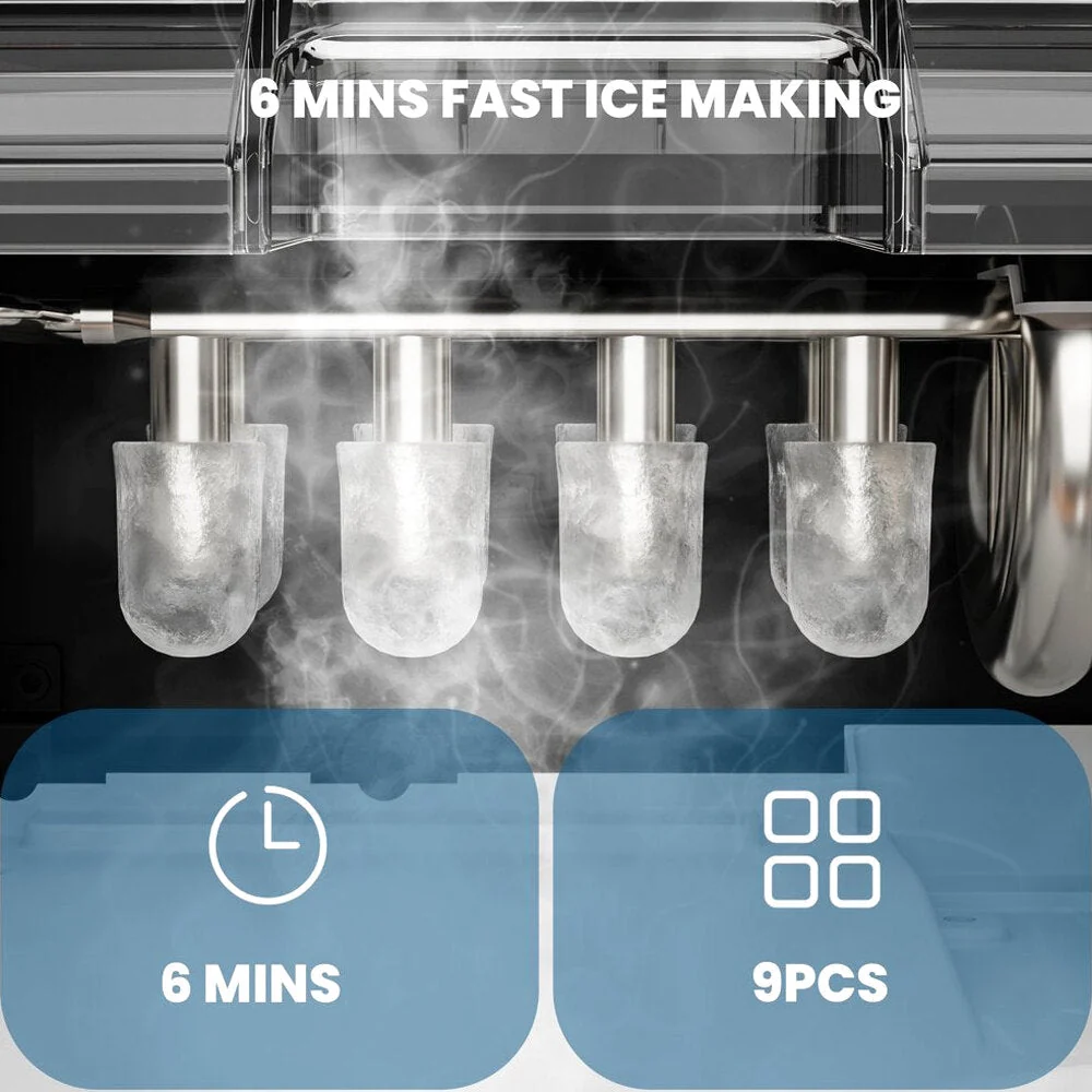 KISSAIR Portable Countertop Ice Maker, 26 lbs/24H - HZB-12/H - Image 4