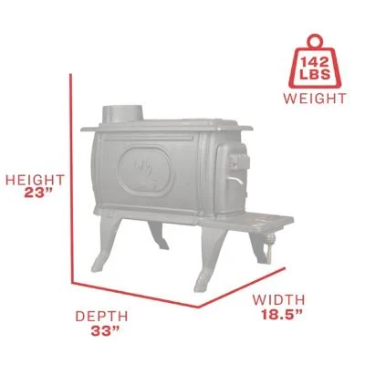 Logwood Cast Iron Wood Stove, 900 Sq. Ft., 54,000 BTUs - Image 5