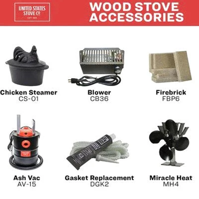 Logwood Cast Iron Wood Stove, 900 Sq. Ft., EPA Exempt - 1269E - Image 9