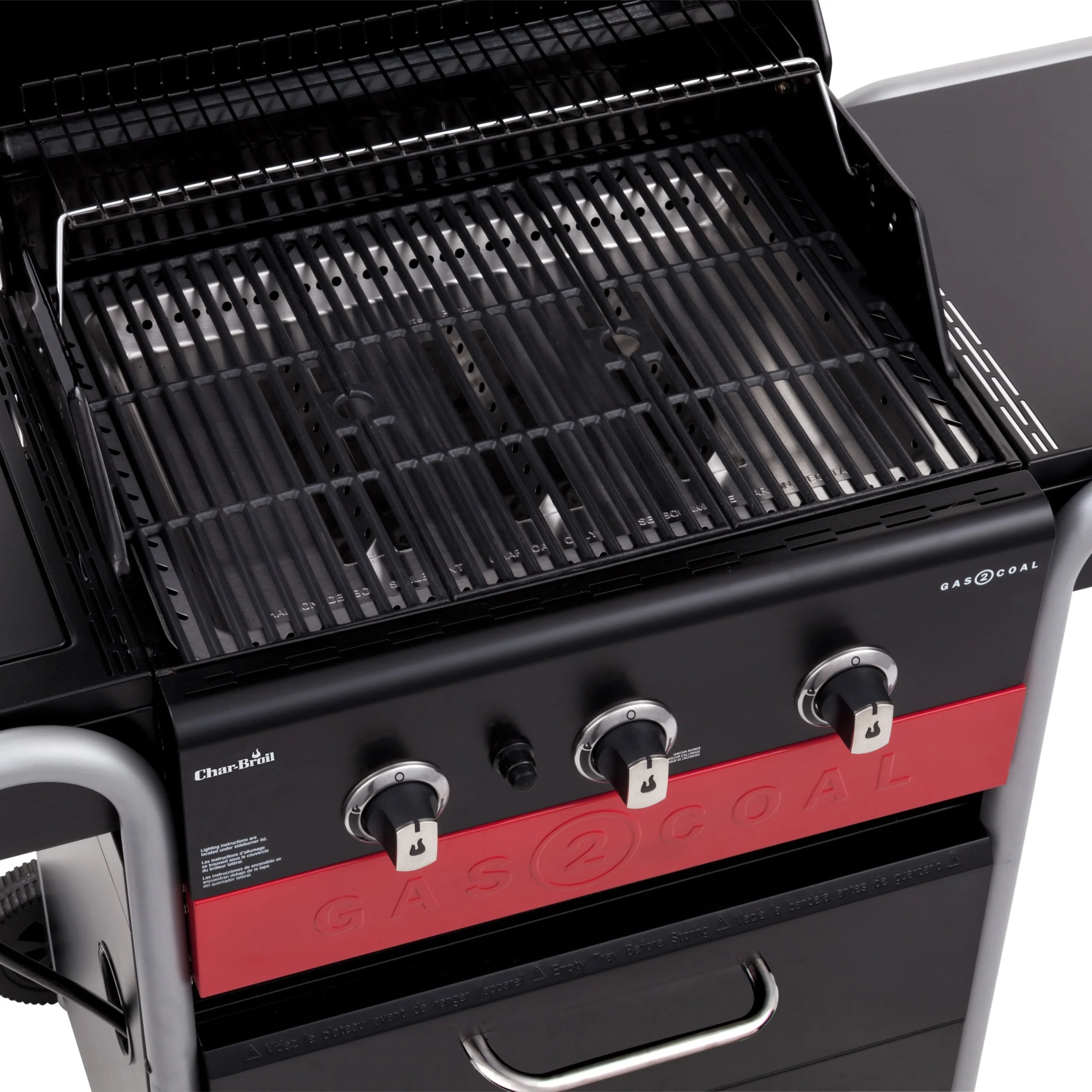 Gas2Coal 3-Burner LP Gas & Charcoal Outdoor Combination Grill - Image 7