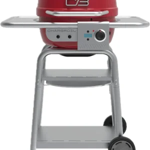 Charbroil 3-in-1 Dual Fuel Outdoor Bistro Pro Electric Grill & Griddle + Charcoal Mode BBQ, Black - 25302145