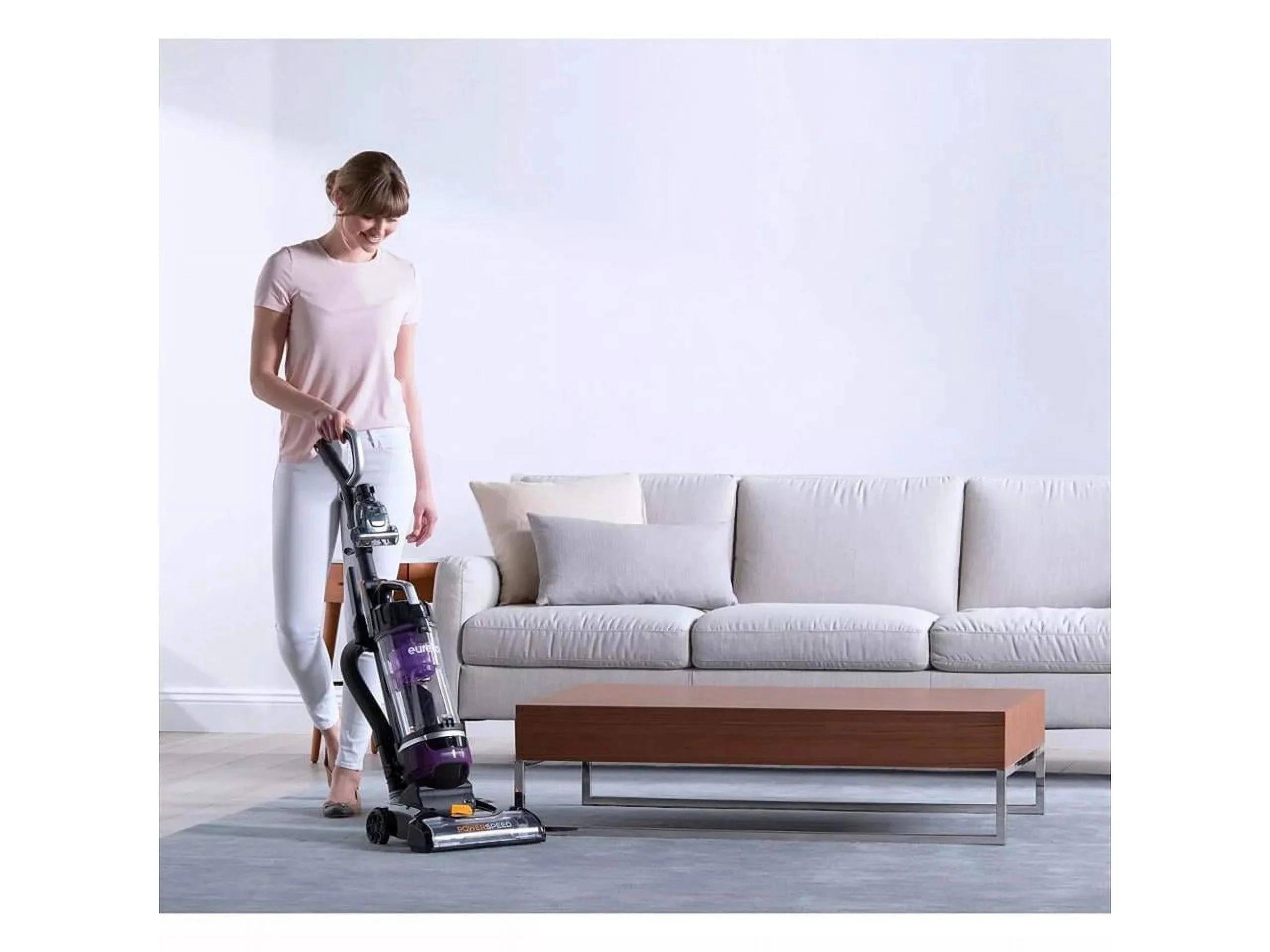 Eureka Bagless Upright Vacuum, PowerSpeed, Purple, LED, Pet Turbo Brush - NEU203 - Image 4