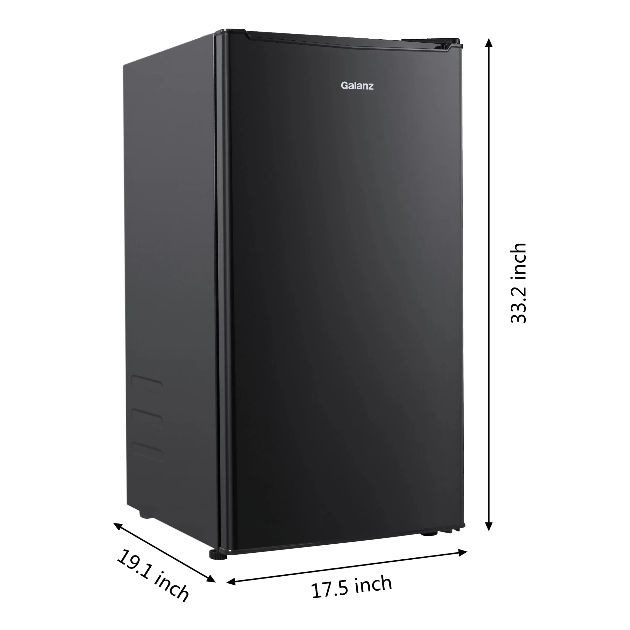 Galanz 3.3 Cu Ft One Door Mini Fridge, Black - Image 4