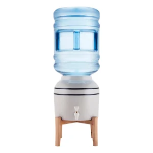 Primo Ceramic Countertop Water Dispenser With Wooden Stand, 0.26 Gallons - 900114