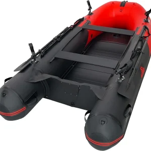 Inflatable Boat | Yacht Dinghy Tender Raft | Multi Person Fishing Boat | Aluminum Floor Oars | Fishing Rod Holders | Heavy-Duty PVC | 2024 Model |