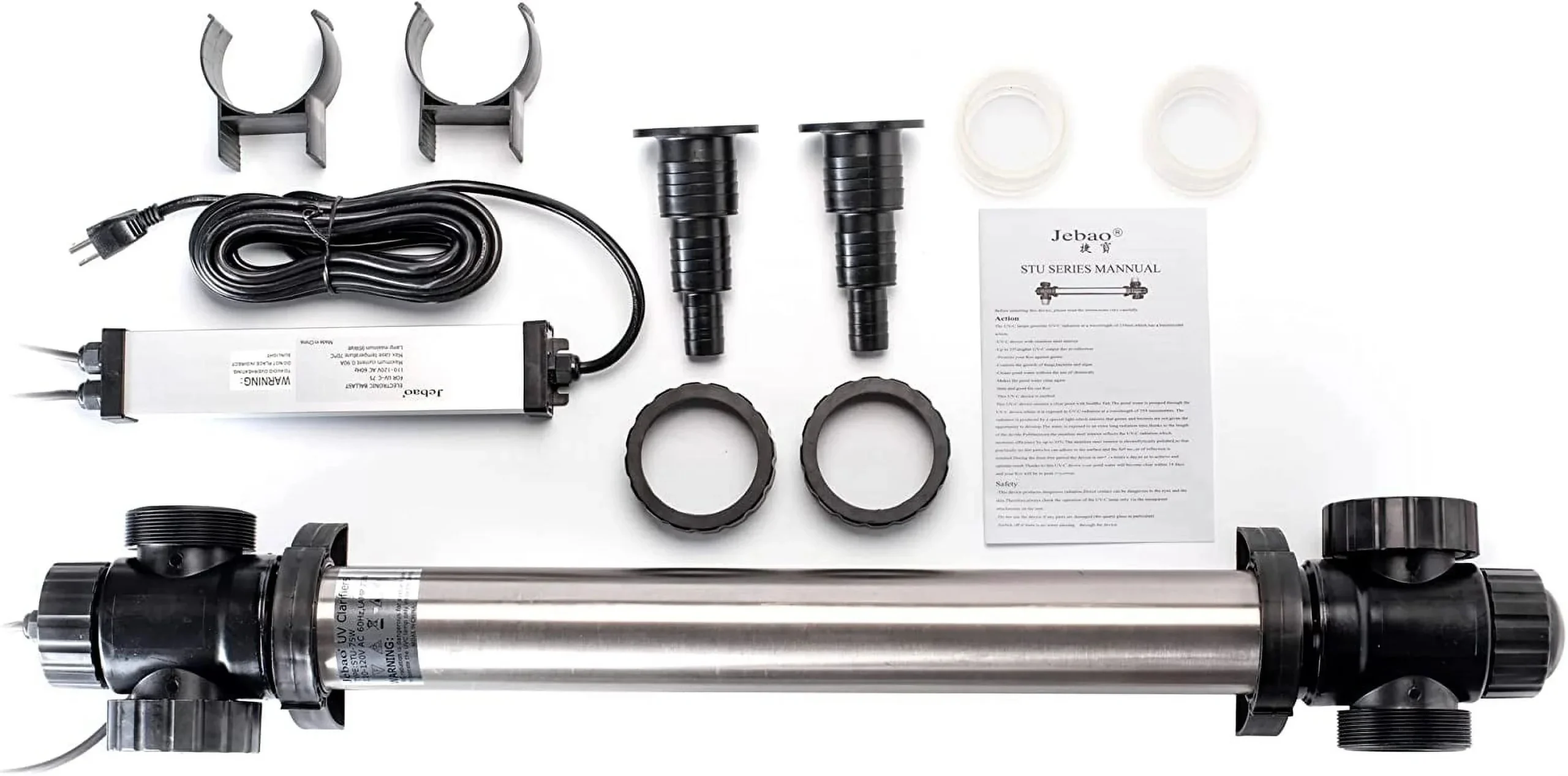 Jebao Stainless Steel UVC Clarifier 75-Watt - STU-75 - Image 5