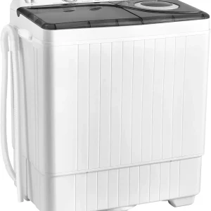 Costway Double Tub Washing Machine, 26 lb Capacity, 18 lb Wash, 8 lb Spin, Drain Pump