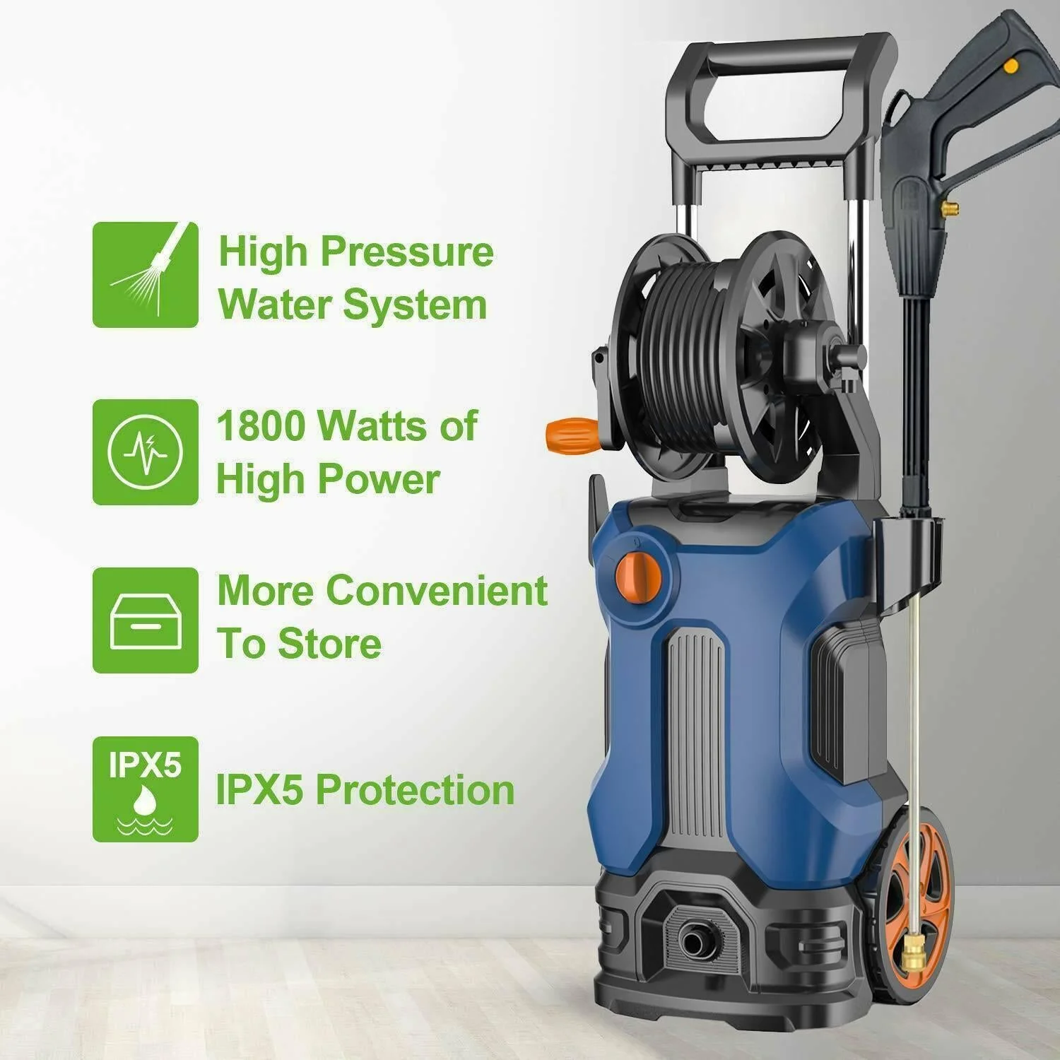 3800PSI 2.8GPM Electric Pressure Washer High Power Cleaner,Water Sprayer Machine - Image 7